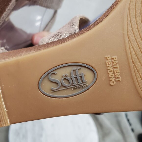 Sofft Shoes Womens Size 7 Brown Shimmer Leather Mauldin Strappy Sandals - Picture 8 of 11